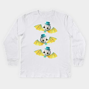 Flying Mexican sculls Kids Long Sleeve T-Shirt
